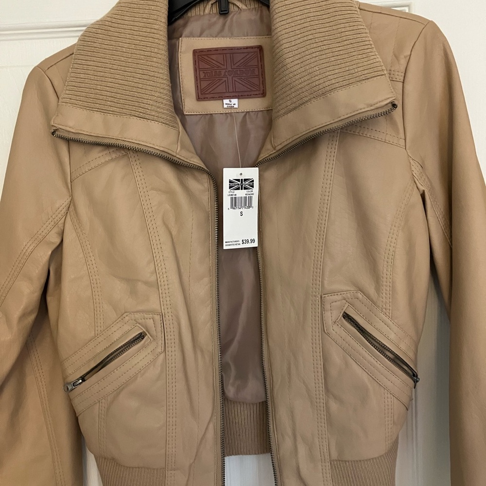 Miss London Tan Bomber Jacket